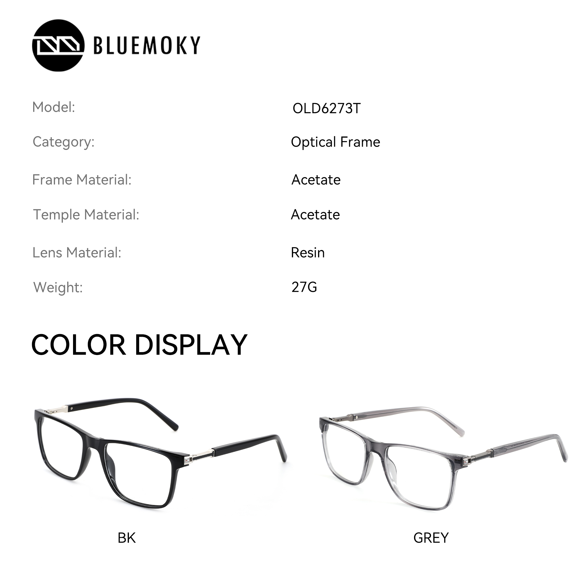BLUEMOKY Fashion Acetate Mens  - Men'S Fashion Non Prescription Glasses 评论和价格