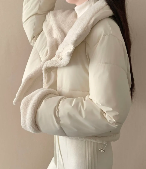 Women Sherpa Collar Puffer Jac - Sherpa Jacket Fleece 评论和价格