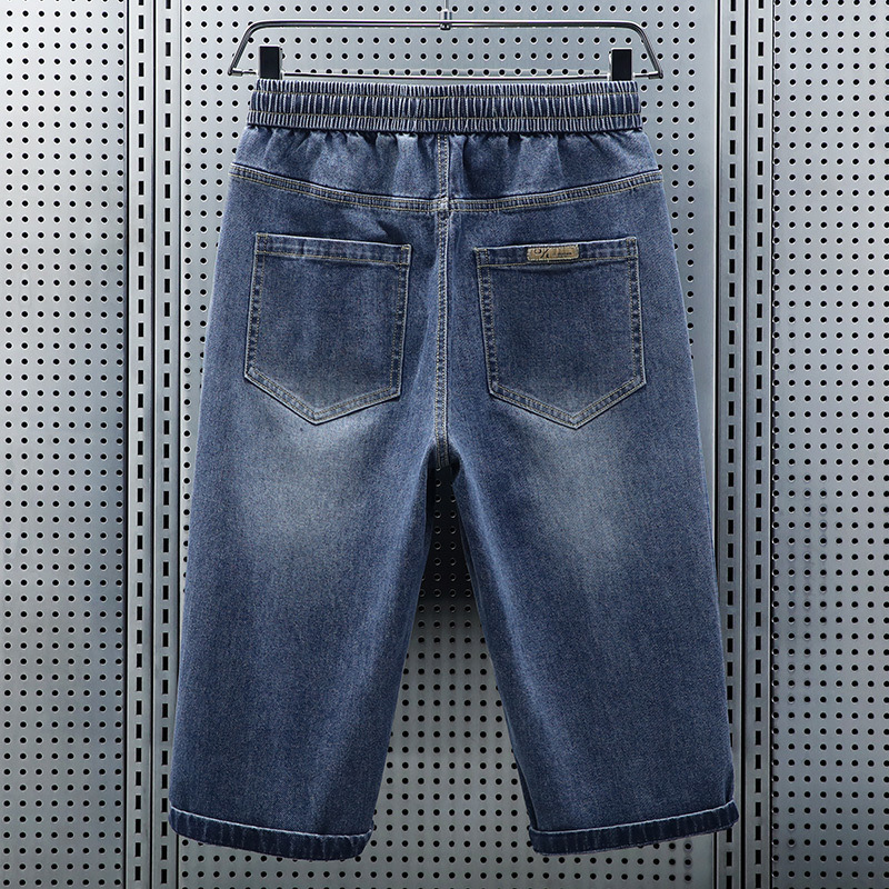 Men's Summer Elastic Waist Cro - Men'S Fashion Jeans 评论和价格
