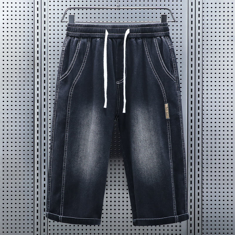 Men's Summer Elastic Waist Cro - Men'S Fashion Jeans 评论和价格