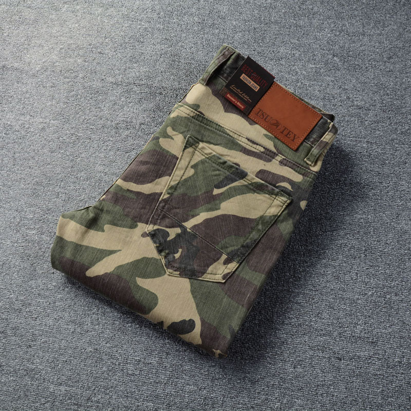 Designer Fashion Men Jeans Hig - Mens Fashion Camo Pants 评论和价格