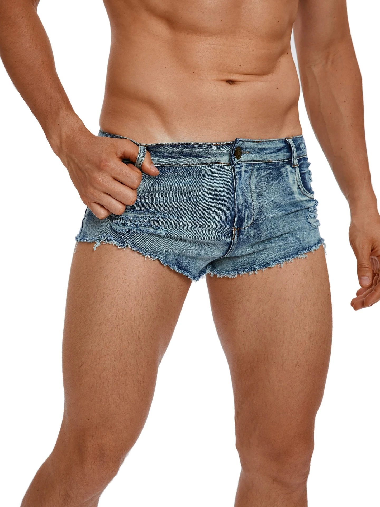 Men's Low Waist Jeans Shorts F - Men'S Fashion Jeans 评论和价格