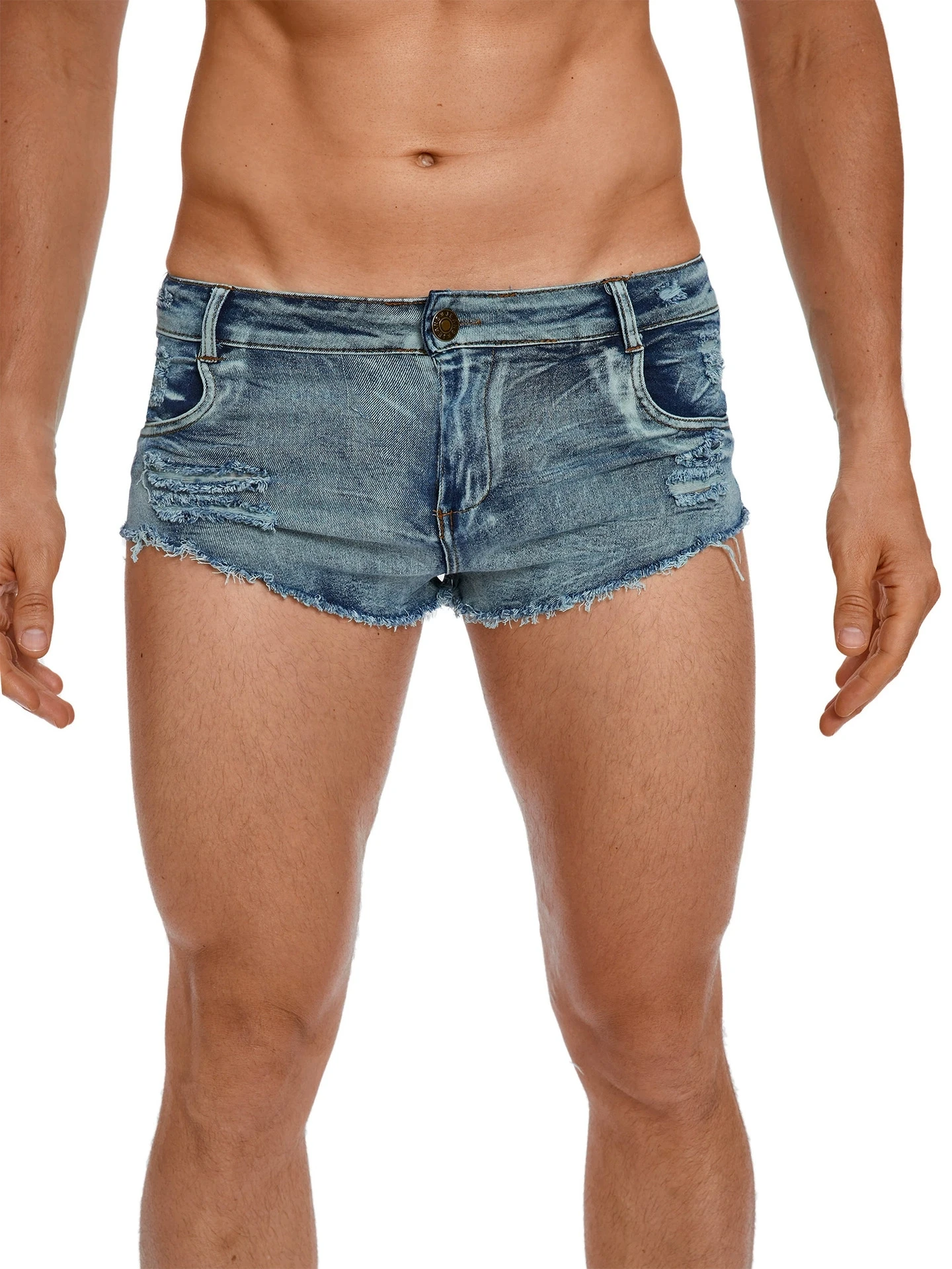 Men's Low Waist Jeans Shorts F - Men'S Fashion Jeans 评论和价格