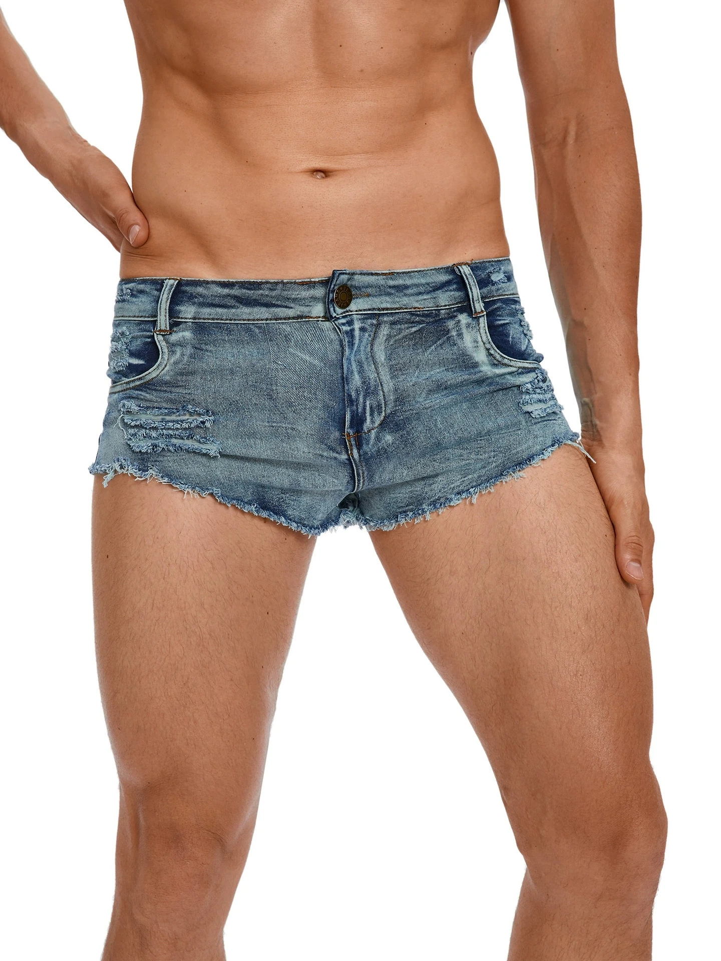 Men's Low Waist Jeans Shorts F - Men'S Fashion Jeans 评论和价格