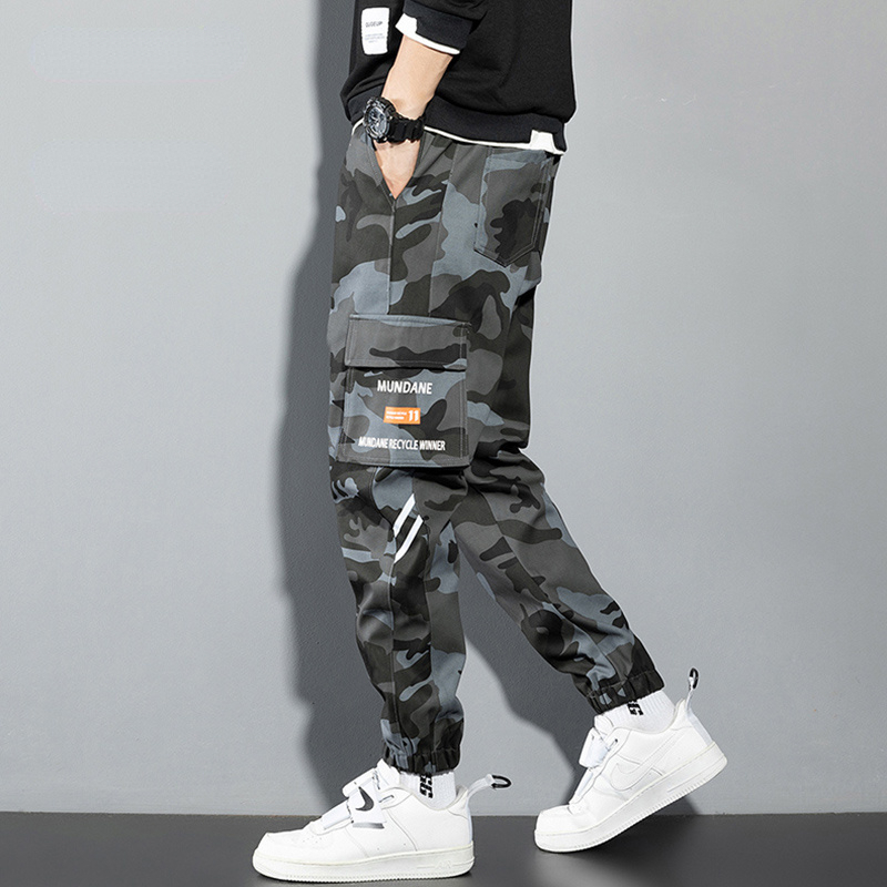 Orange Cargo Pants Men Hip Hop - Mens Fashion Camo Pants 评论和价格