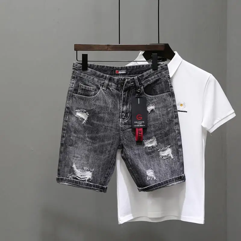 Men's Short Jeans Pants Black  - Mens Fashion Denim 评论和价格