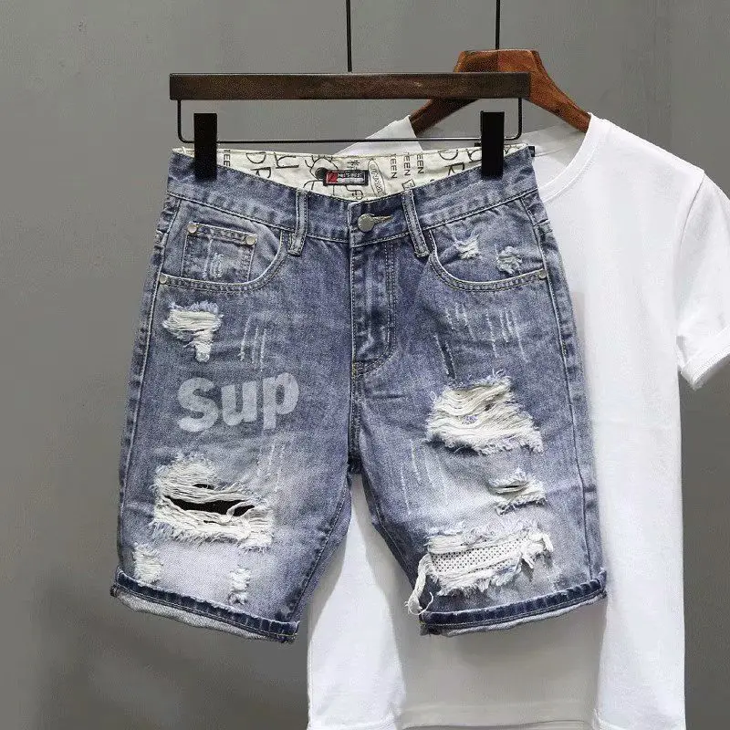 Men's Short Jeans Pants Black  - Mens Fashion Denim 评论和价格