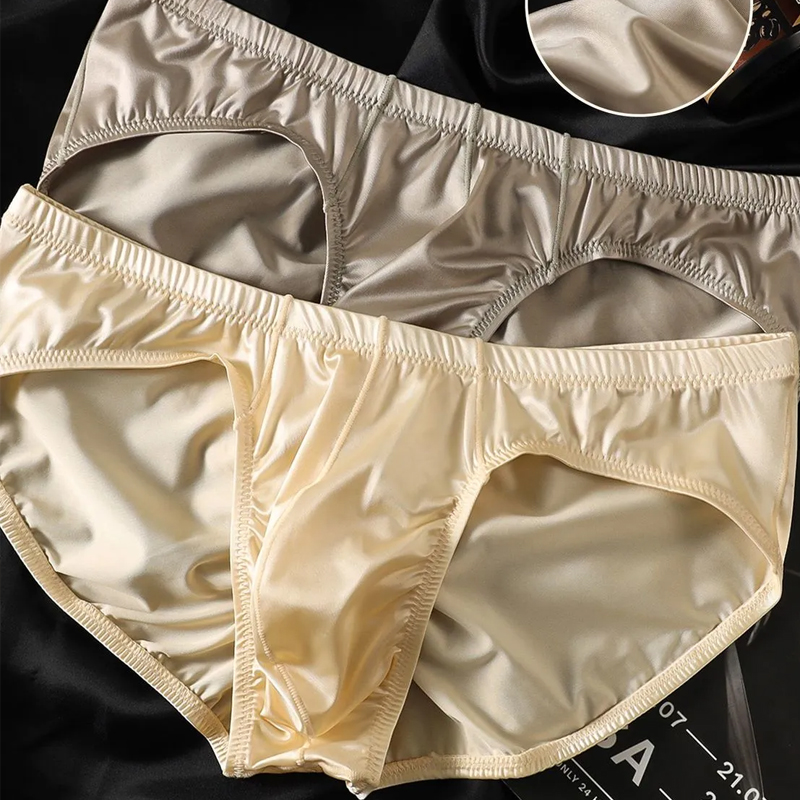 4pcs Mens Briefs Shinny Satin  - Men'S Fashion Underwear 评论和价格