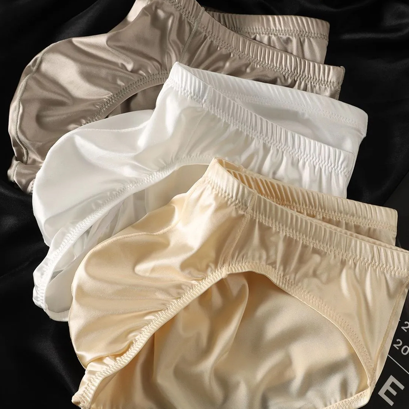 4pcs Mens Briefs Shinny Satin  - Men'S Fashion Underwear 评论和价格