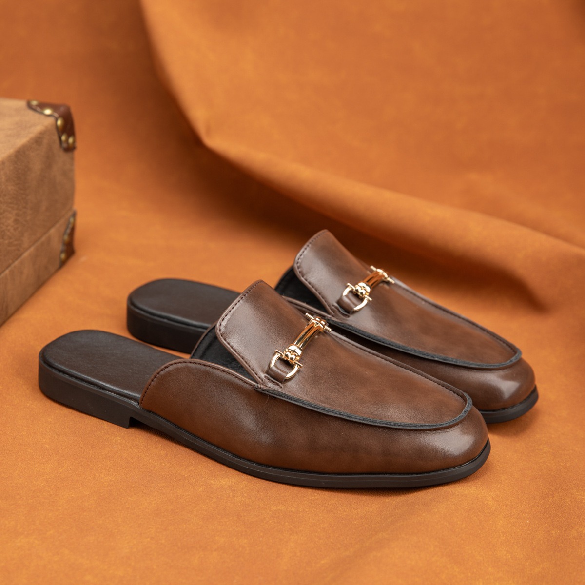 38-47mules shoes man horsebit  - Men'S Fashion Loafers Shoes 评论和价格