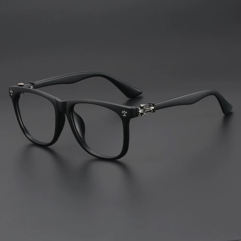 1pc Vintage Square Frame Glass - Men'S Fashion Non Prescription Glasses 评论和价格