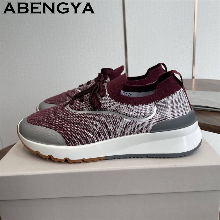 Men New Multicolour Knitted lo - Men'S Fashion Loafers Shoes 评论和价格