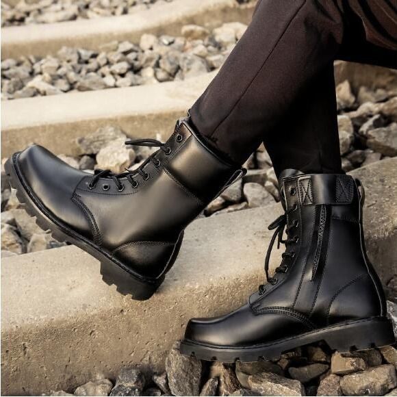 Steel Toe Men Boots Leather Sa - Fashion Men'S Boots 评论和价格